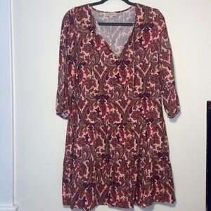 Loft Factory Paisley Colored midi long-sleeved dress